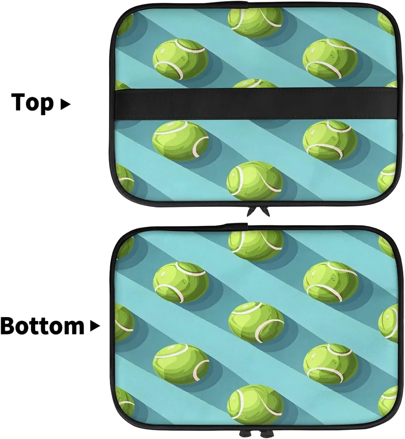 Tennis Balls Sports Travel Toiletry Bag Large Capacity Makeup Case Organizer with Handle Cosmetic Case for Women Girls