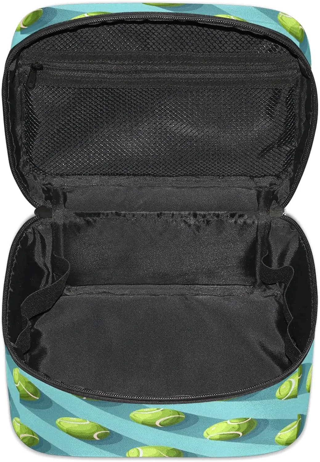 Tennis Balls Sports Travel Toiletry Bag Large Capacity Makeup Case Organizer with Handle Cosmetic Case for Women Girls
