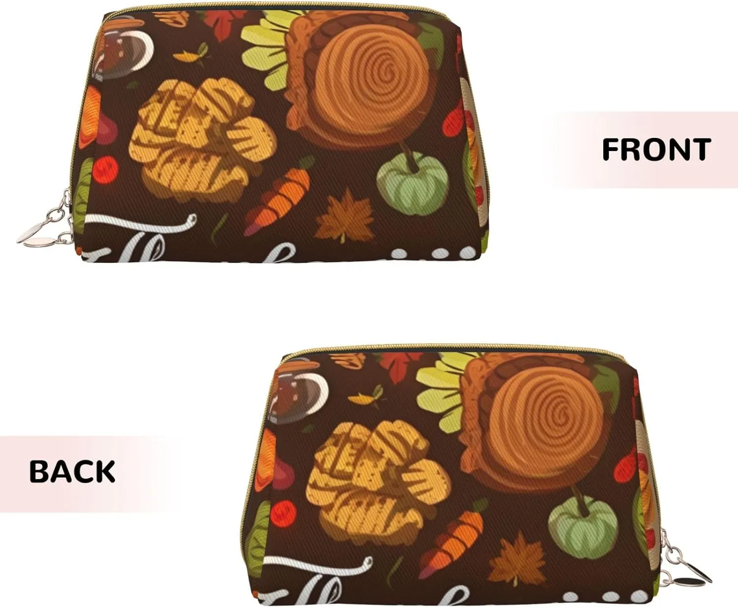 Thanksgiving Toiletry Pouch, Travel-Friendly Makeup Organizer For Makeup Brushes, Lipsticks