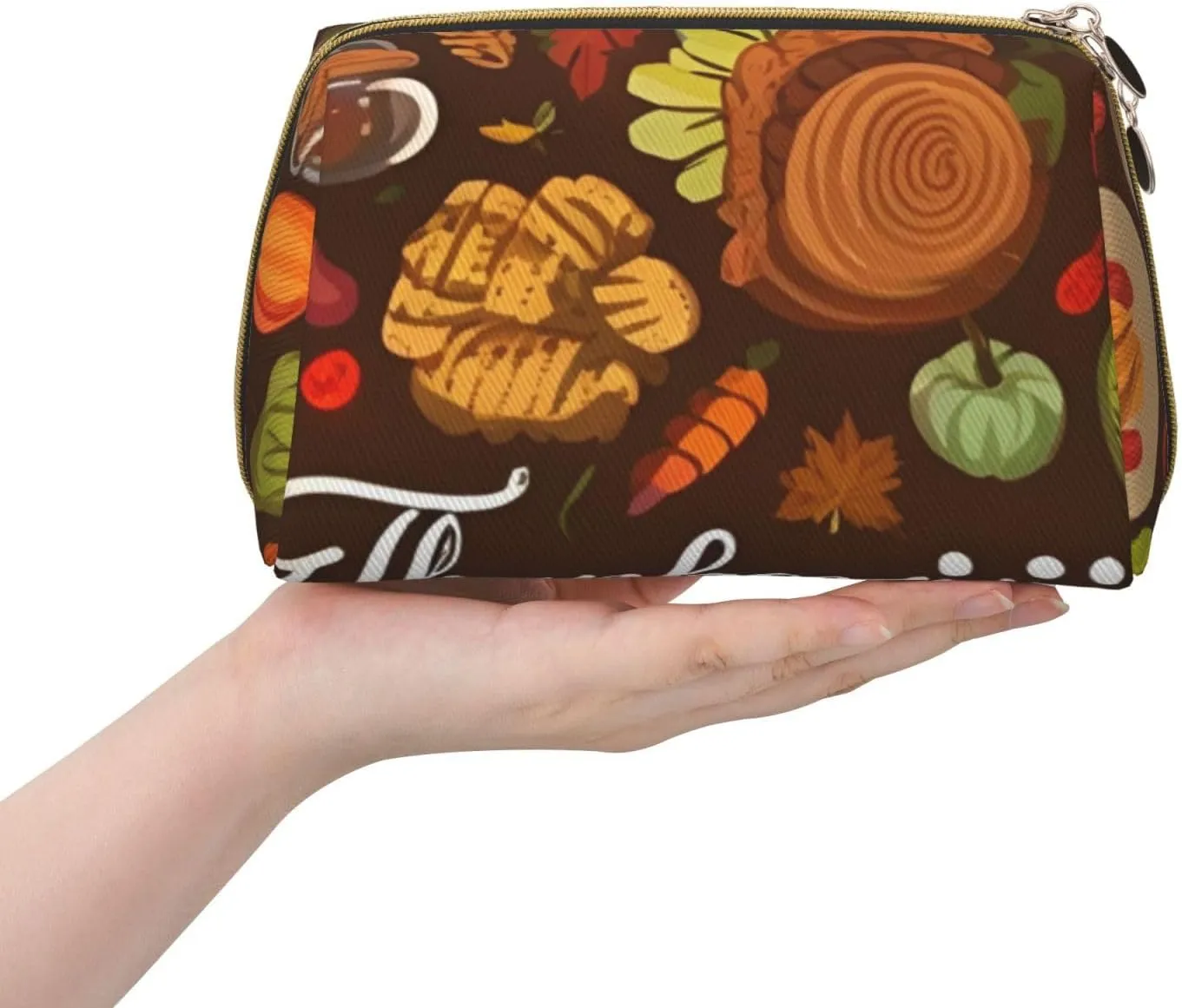Thanksgiving Toiletry Pouch, Travel-Friendly Makeup Organizer For Makeup Brushes, Lipsticks