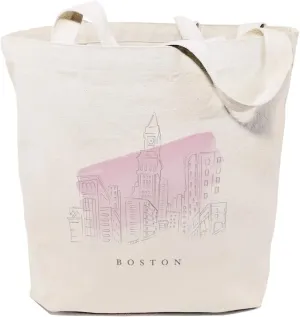The Cotton & Canvas Co. Cityscape, Souvenir, Beach, Shopping and Travel Reusable Shoulder Tote and Handbag