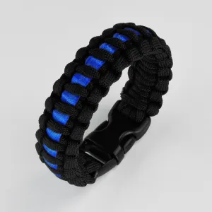 Thin Blue Line Centipede Paracord Bracelet