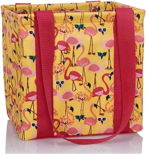 Thirty One Small Utility Tote No Embroidery in Let's Flamingle