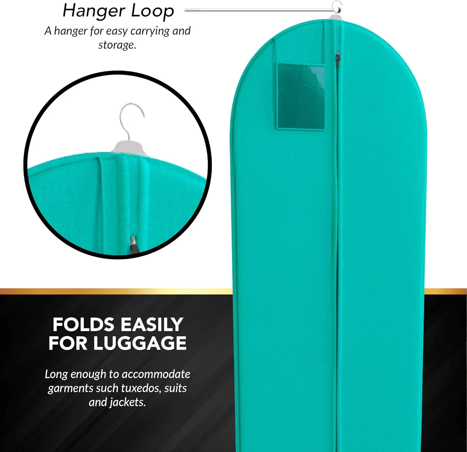 Tiffany Dress and Gown Garment Travel Bags - 54" x 24" -Women's, Hanging Window