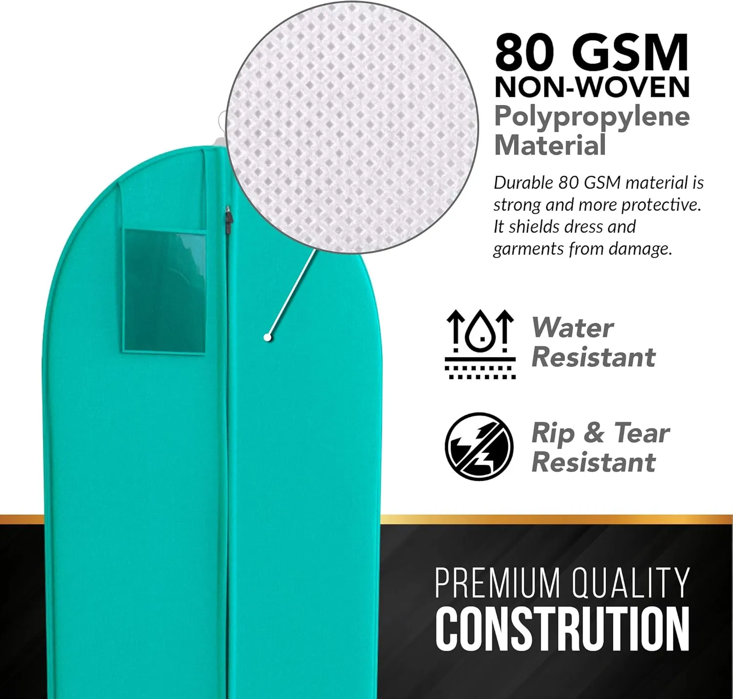 Tiffany Dress and Gown Garment Travel Bags - 54" x 24" -Women's, Hanging Window