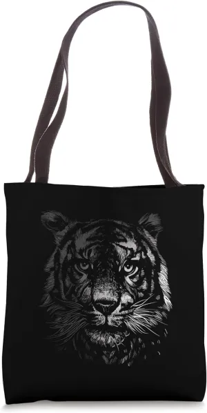 Tiger Large Cat Predatory Cat Tiger Head Tote Bag