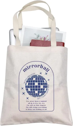 TOBGBE Album Idea Gifts Singer Album Version Tote Bag Singer's Merchandise Song Inspired Shopping Bag Singer Support Gift (Trapeze Tote)