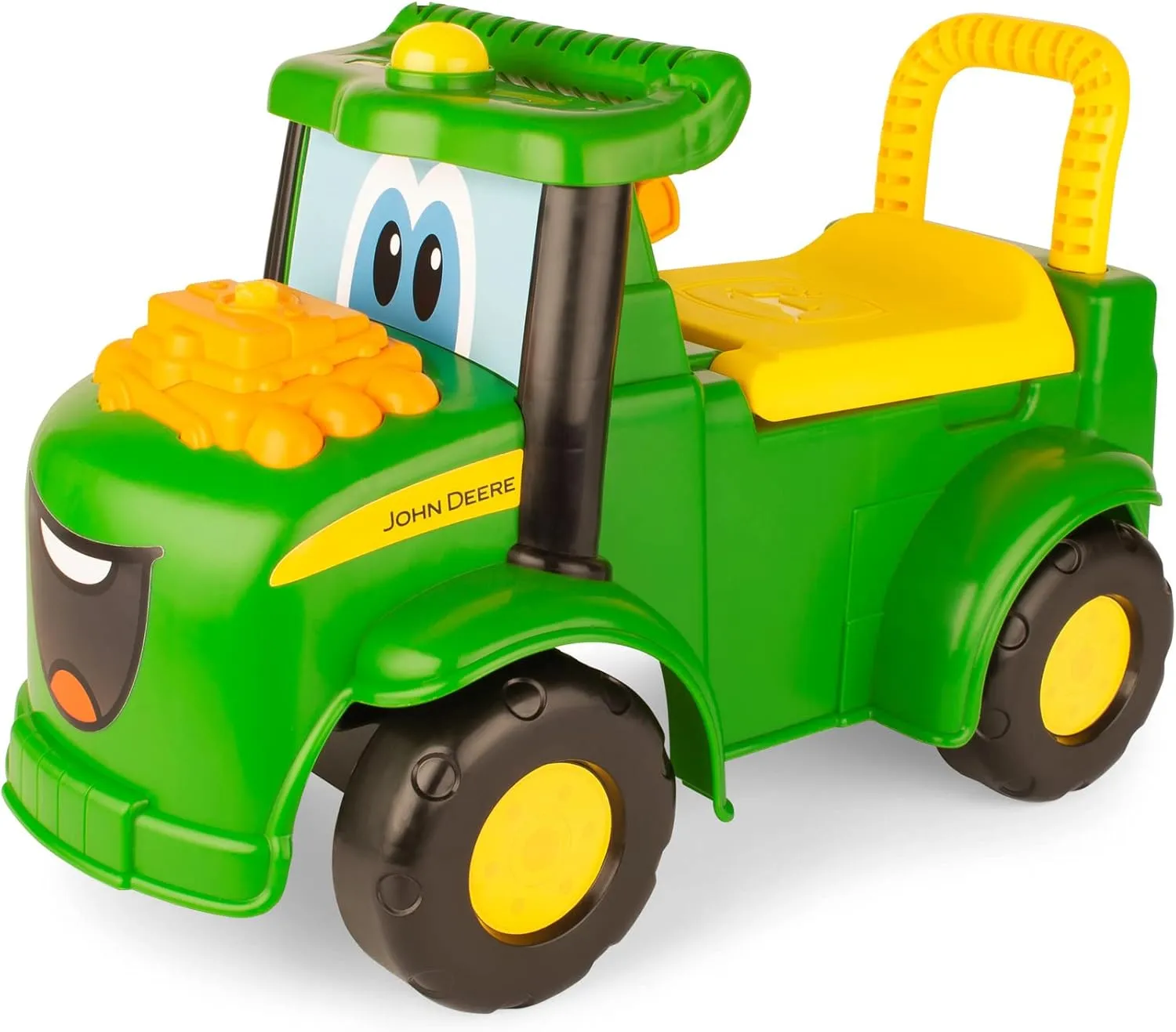 TOMY John Deere Johnny Tractor Ride On Toy - Foot to Floor Tractor Toy Featuring Building Toys with Take Apart Engine - John Deere Tractor Ride On - Toddler Outdoor Toys - Ages 12 Months and Up