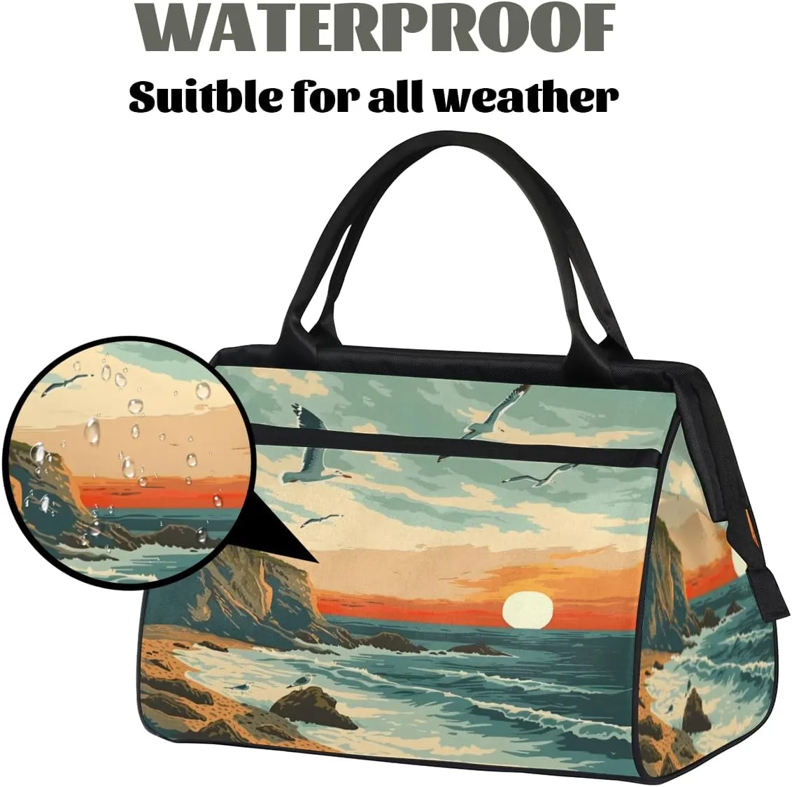 Tote Bag for Women, Lightweight Tote Bag with Zipper, Large Shoulder Bag Handbag for Travel, Work
