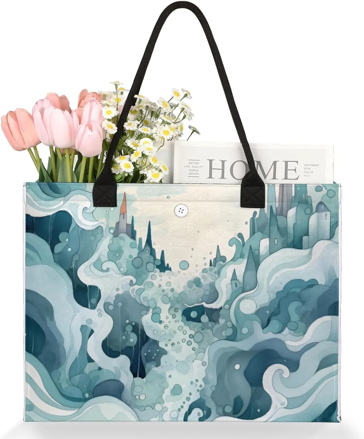 Tote Bag for Women Reusable Canvas Shoulder Bag