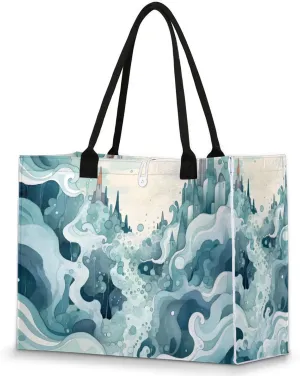 Tote Bag for Women Reusable Canvas Shoulder Bag