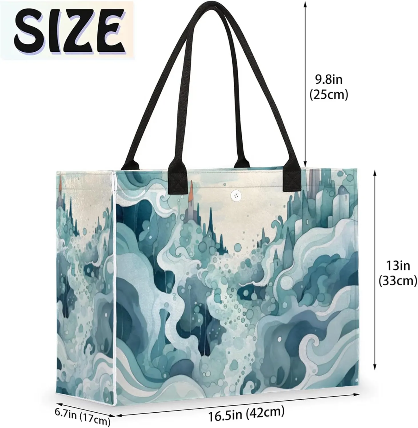 Tote Bag for Women Reusable Canvas Shoulder Bag