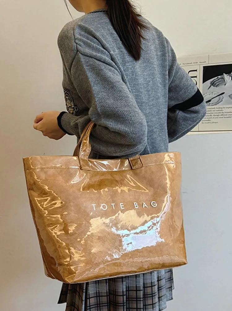 Tote Bag for Women Shoulder Bags Large Satchel and Purse Stylish Kraft Paper Handbag Dating Work Shopping