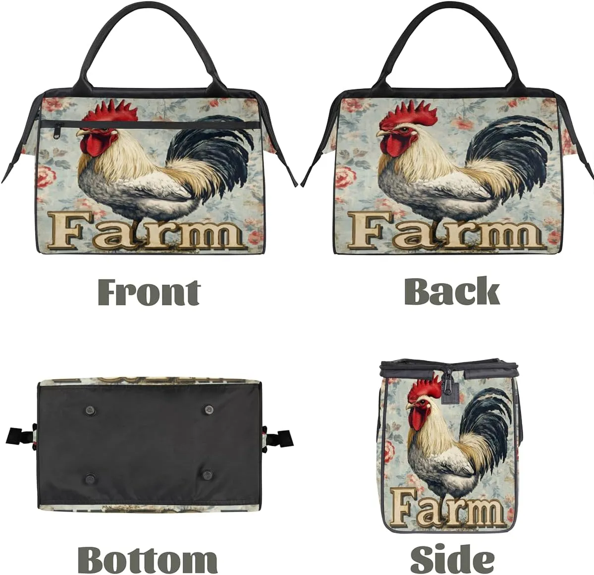 Tote Bag for Women with Zipper, Large Shoulder Bag Handbag for Travel Sports Work