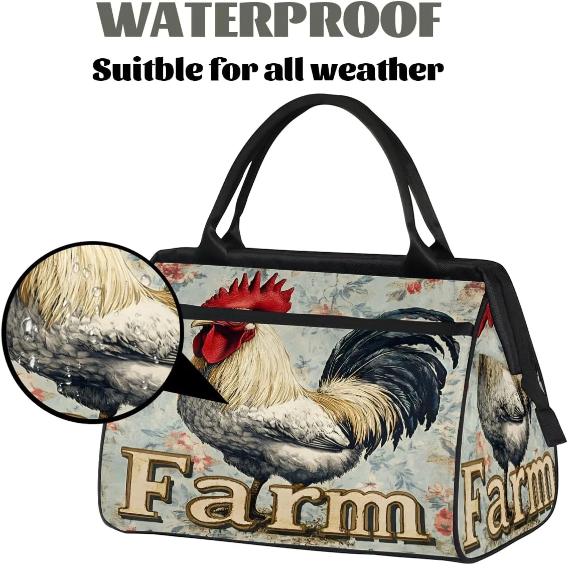 Tote Bag for Women with Zipper, Large Shoulder Bag Handbag for Travel Sports Work