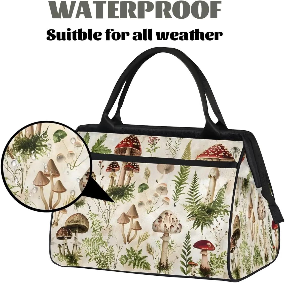 Tote Bag for Women with Zipper, Lightweight Travel Tote Bag Large Shoulder Bag Handbag for Work, Gym