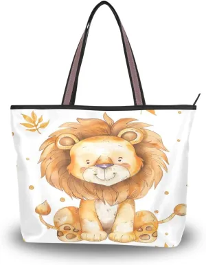 Tote Bag for Women with Zipper,Polyester Tote Purse Holiday Tote Bag Work Handbag Women Gift