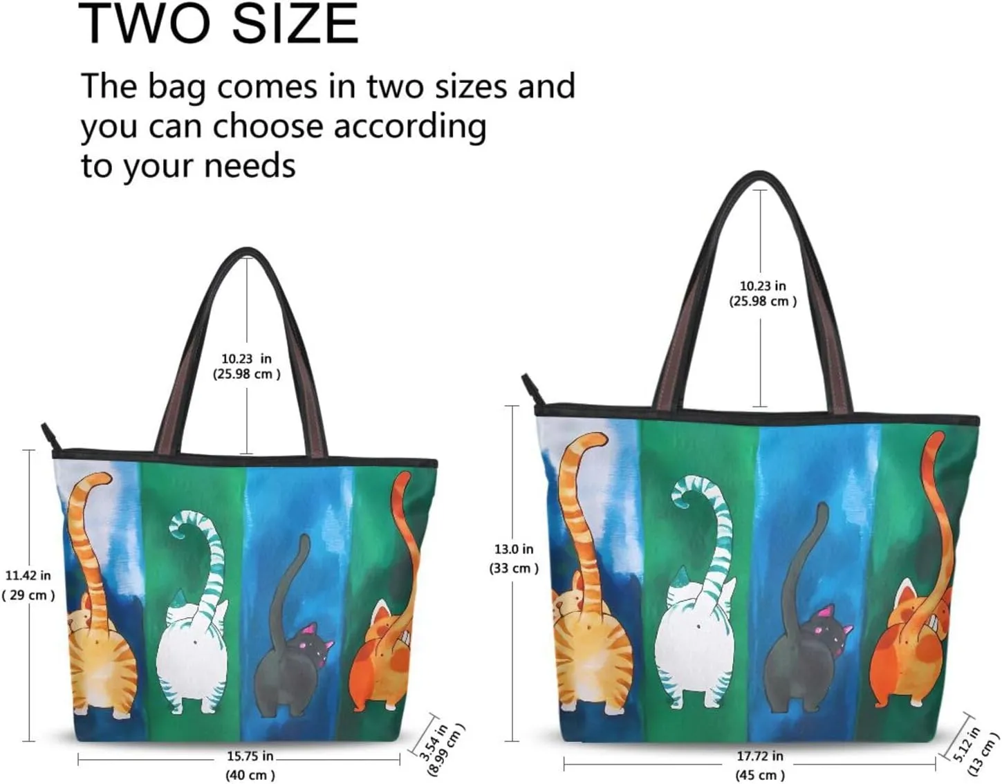 Tote Bag for Women with Zipper,Polyester Tote Purse Holiday Tote Bag Work Handbag Women Gift