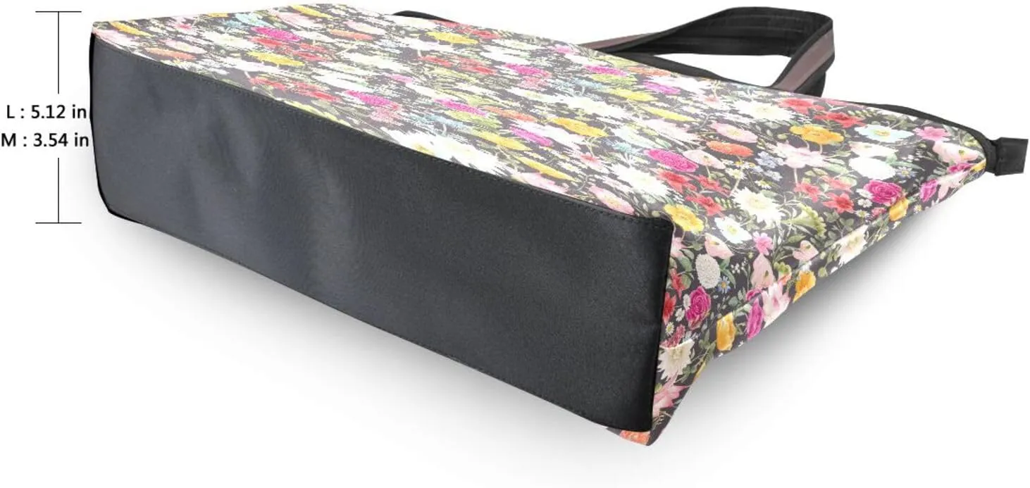 Tote Bag for Women with Zipper,Polyester Tote Purse Holiday Tote Bag Work Handbag Women Gift
