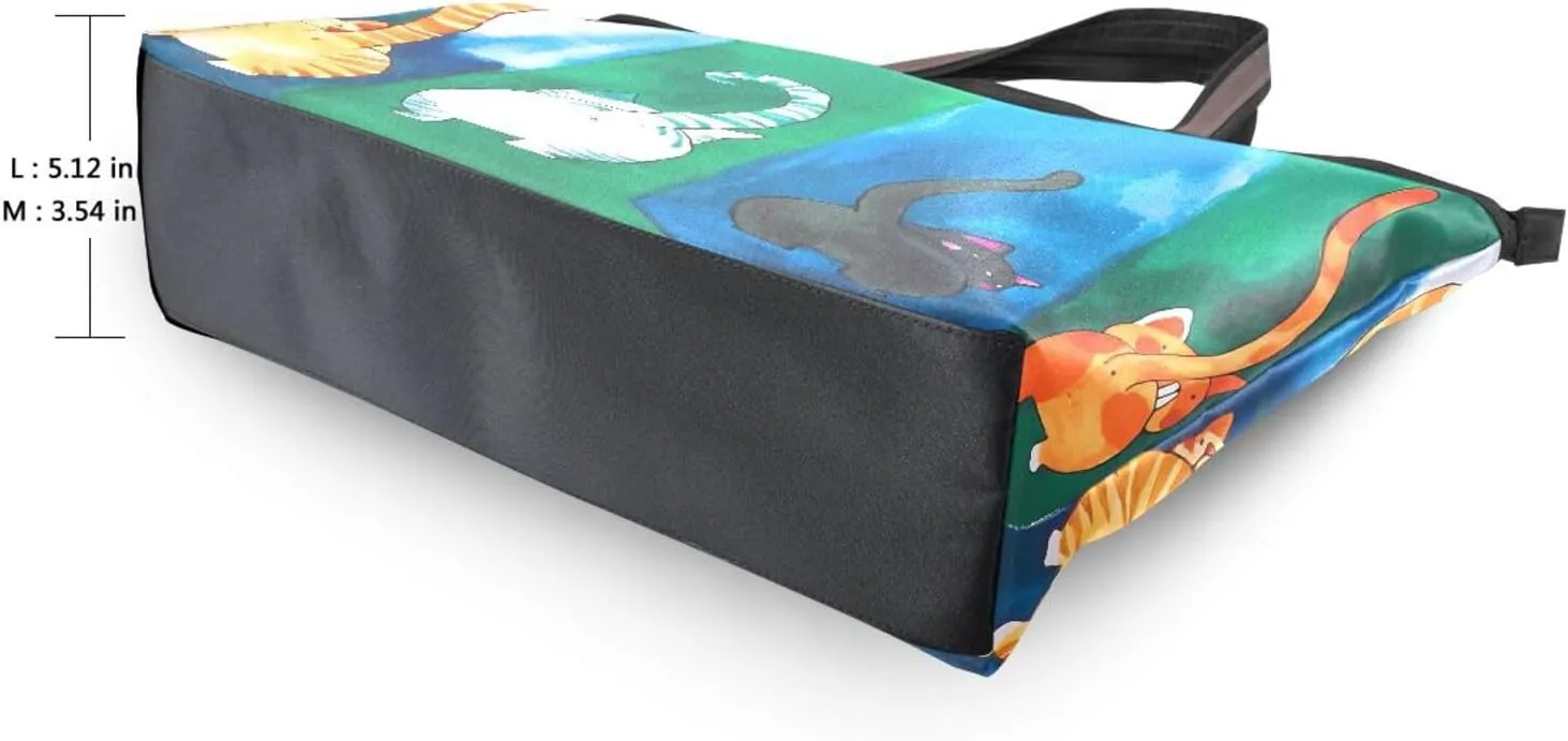 Tote Bag for Women with Zipper,Polyester Tote Purse Holiday Tote Bag Work Handbag Women Gift