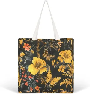 Tote Bag Laptop Handbag Gorilla on The Ground Grocery Bag Canvas Shoulder Bag Crossbody Bag for Travel