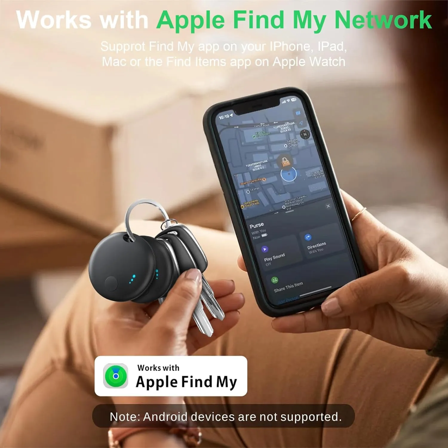 Tracker Tag 4 Packs Bluetooth Tracker, Smart Tag Locator Tracking Device, Keys Finder and Item Locator,Air Tracker Item Finders with Find My(iOS Only) Track Your Keys,Wallet,Luggage,Pets and Bag