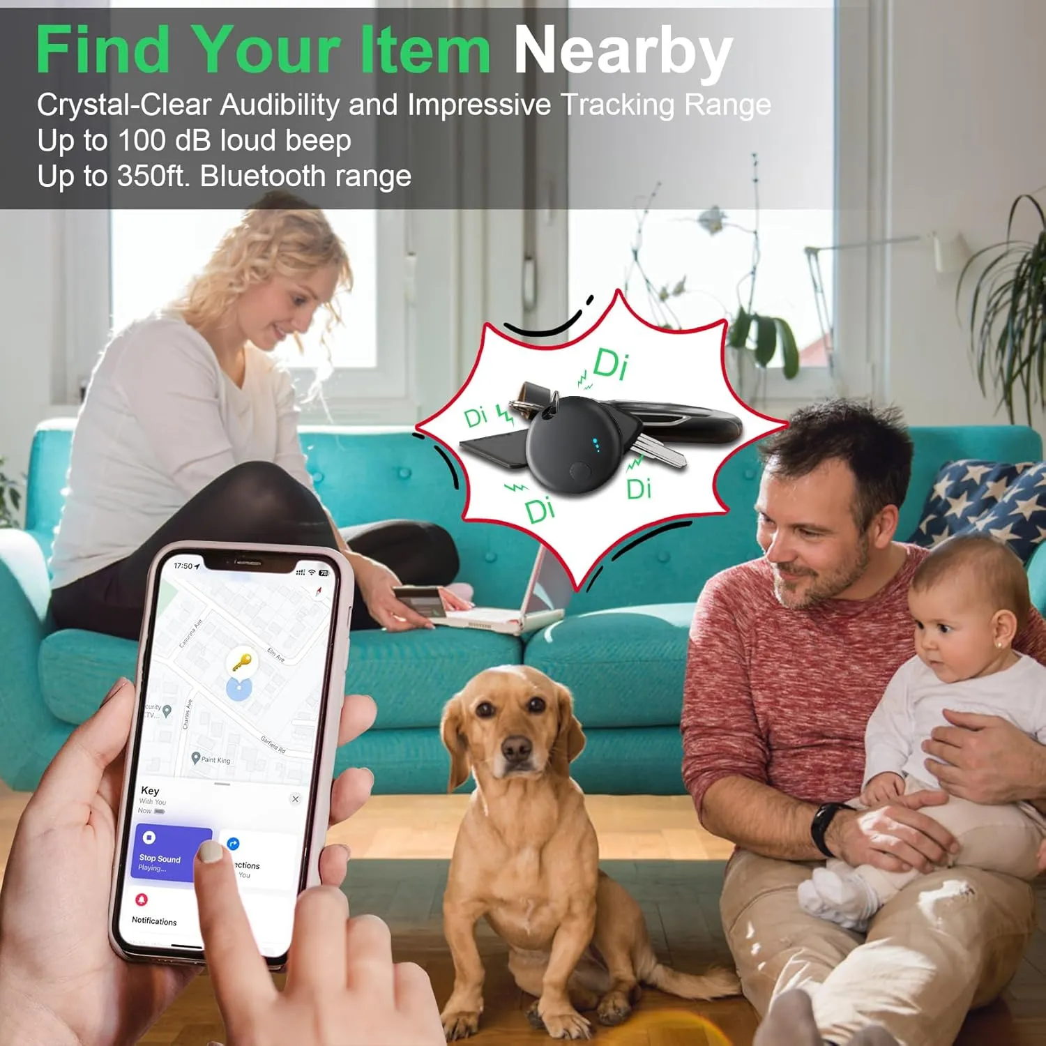 Tracker Tag 4 Packs Bluetooth Tracker, Smart Tag Locator Tracking Device, Keys Finder and Item Locator,Air Tracker Item Finders with Find My(iOS Only) Track Your Keys,Wallet,Luggage,Pets and Bag