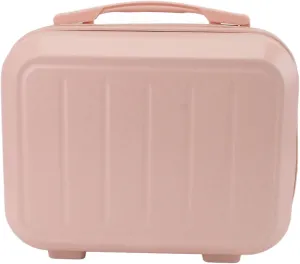 Train Case Makeup Bag, 14in Travel Cosmetic Organizer Makeup Storage Box for Women Girl (Roseate)