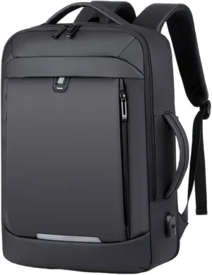 Travel Backpack, 35L Carry On Backpack with USB Charging Port, Water Proof Personal Item Travel Bag fits 15.6in Laptop, Airplane Approved Weekender Bag Daypack for Men and Women