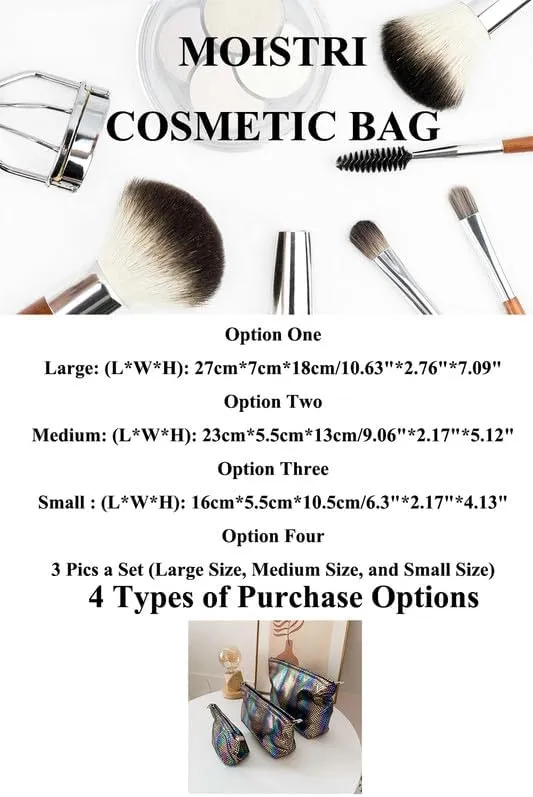 Travel Bag Makeup Bag Travel Toiletry Bag for Women Make Up Cosmetic Bag with Zipper Makeup Pouch Bag Organizer (Medium)