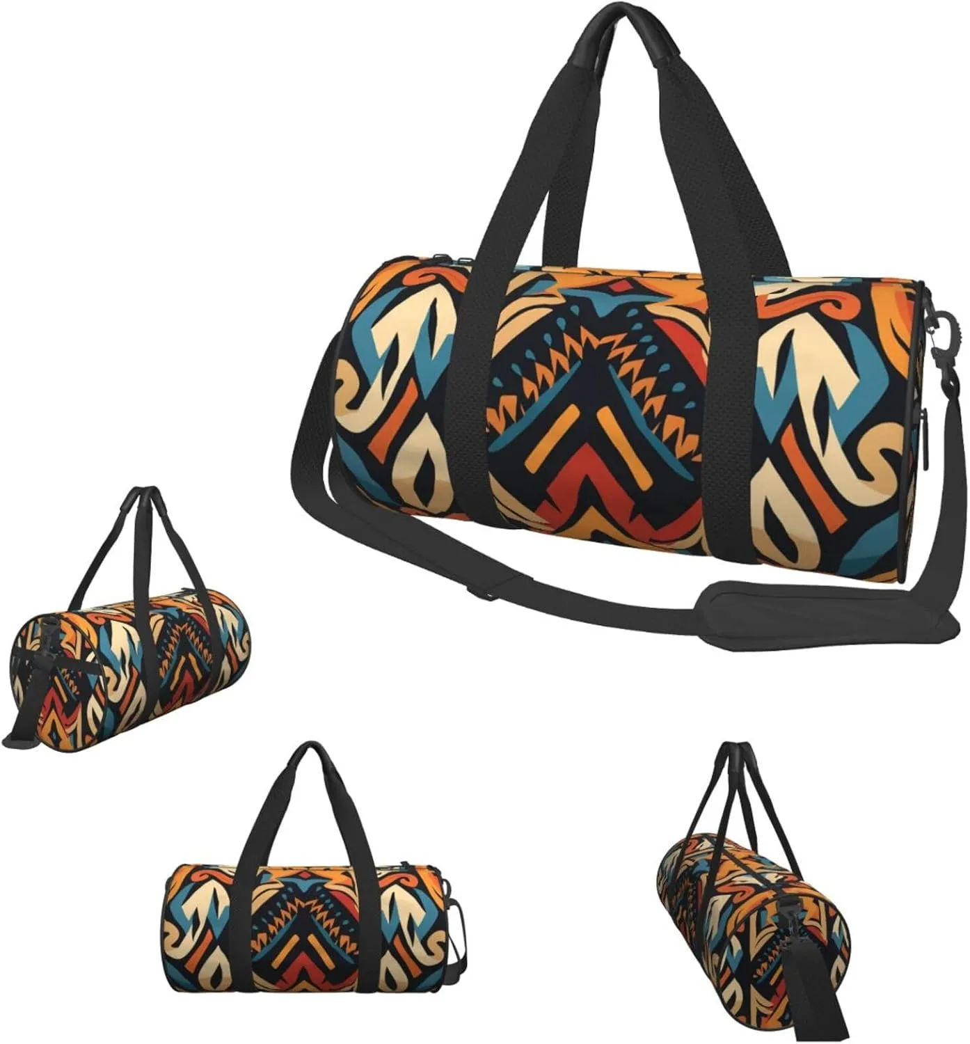 Travel Duffel Bag Ethnic Bohemian Pattern Weekender Overnight Bag For Men Women Large Capacity Sports Gym Bag Canvas Carry On Tote Bags For Travel Yoga