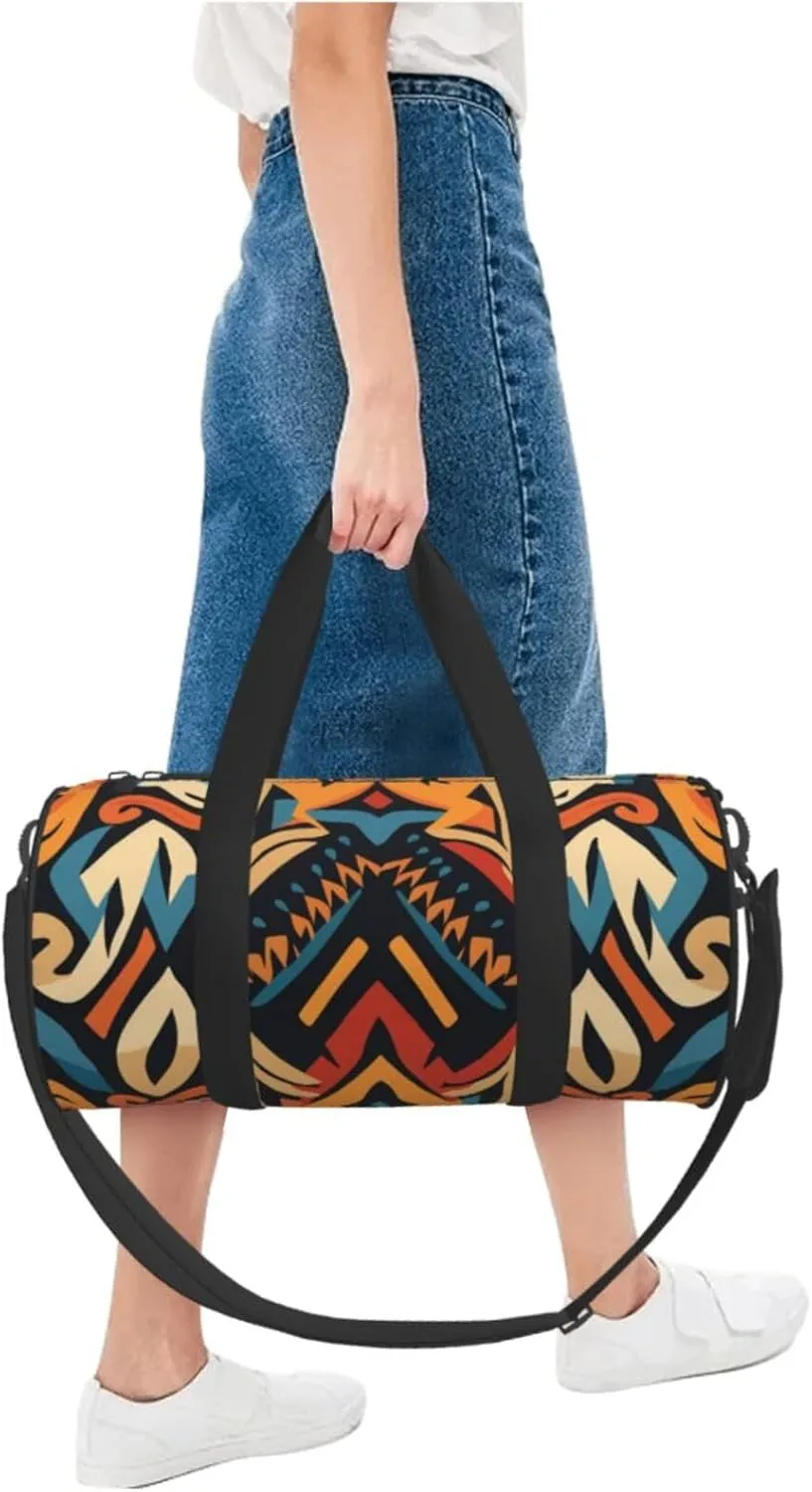 Travel Duffel Bag Ethnic Bohemian Pattern Weekender Overnight Bag For Men Women Large Capacity Sports Gym Bag Canvas Carry On Tote Bags For Travel Yoga