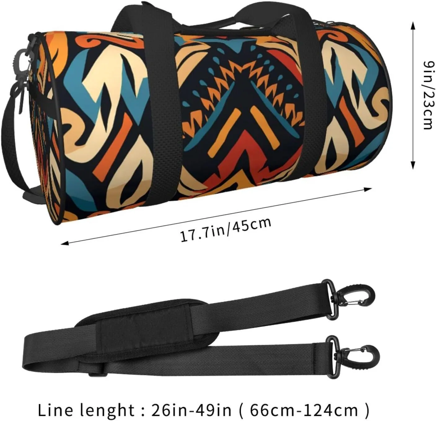 Travel Duffel Bag Ethnic Bohemian Pattern Weekender Overnight Bag For Men Women Large Capacity Sports Gym Bag Canvas Carry On Tote Bags For Travel Yoga