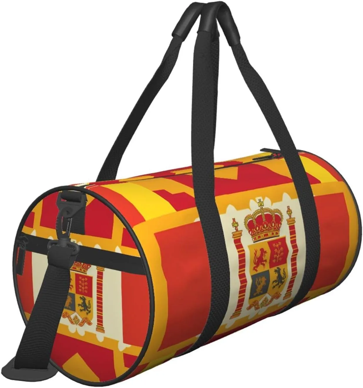 Travel Duffel Bag Spanish Flag Pattern Weekender Overnight Bag For Men Women Large Capacity Sports Gym Bag Canvas Carry On Tote Bags For Travel Yoga