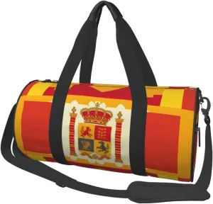Travel Duffel Bag Spanish Flag Pattern Weekender Overnight Bag For Men Women Large Capacity Sports Gym Bag Canvas Carry On Tote Bags For Travel Yoga