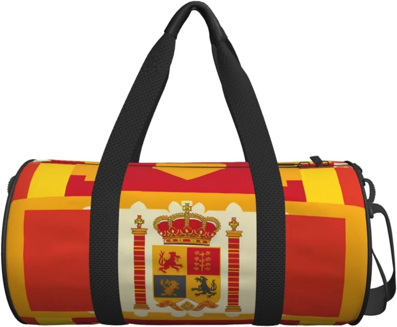 Travel Duffel Bag Spanish Flag Pattern Weekender Overnight Bag For Men Women Large Capacity Sports Gym Bag Canvas Carry On Tote Bags For Travel Yoga
