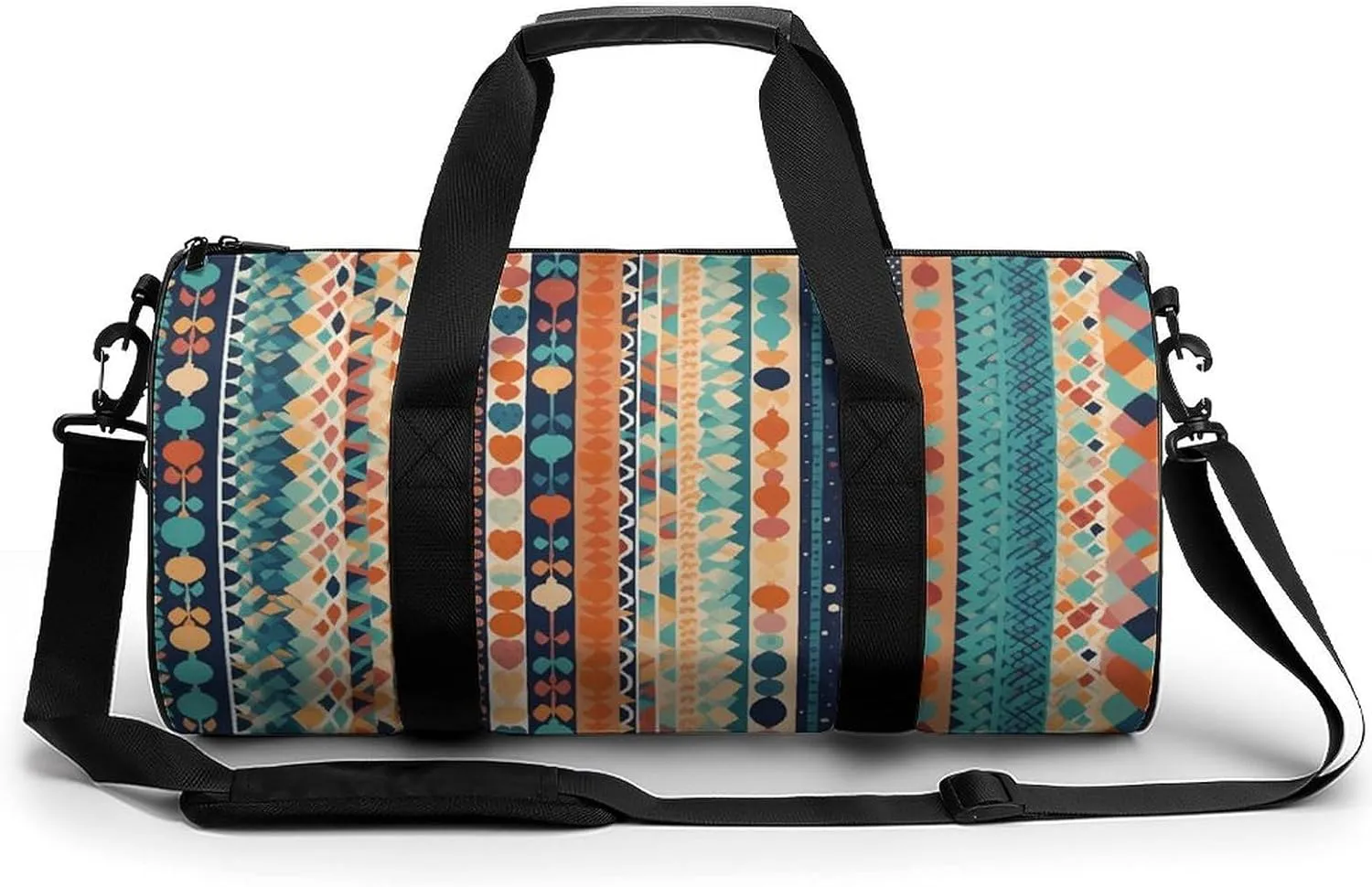 Travel Duffel Bag Weekender Bags for Men Women Large Capacity Overnight Bags Colored Stripes Travel Sports Gym Bag Canvas Carry On Tote Bags for Travel Yoga