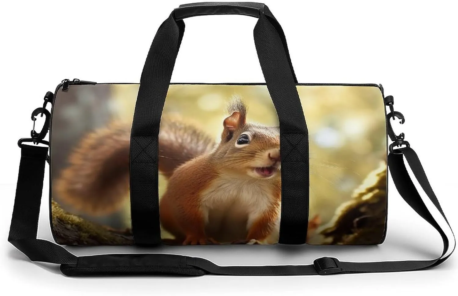 Travel Duffel Bag Weekender Bags for Men Women Large Capacity Overnight Bags Funny Squirrel Travel Sports Gym Bag Canvas Carry On Tote Bags for Travel Yoga