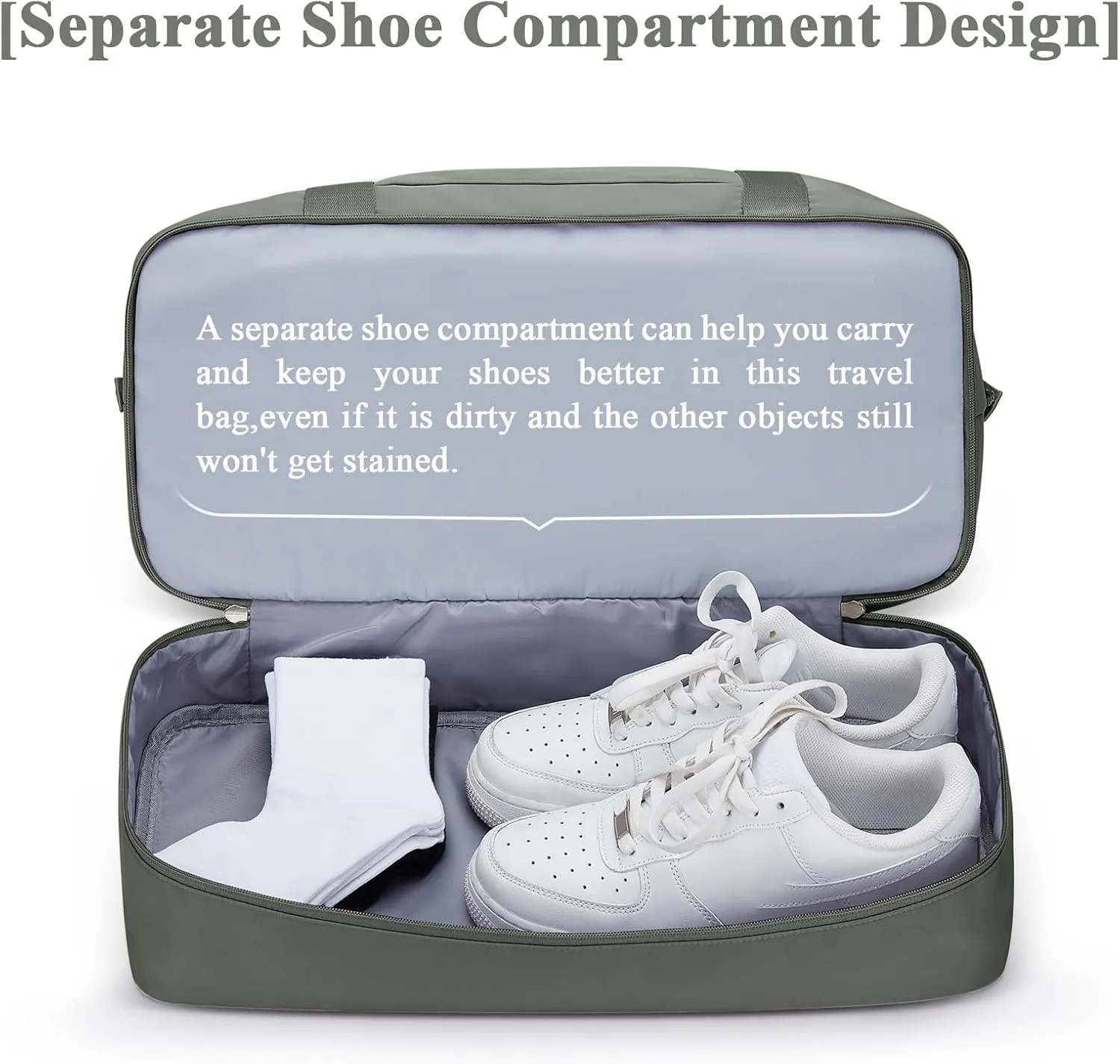 Travel Duffel Bag with Shoes Compartment, Overnight Weekender Bags for Women, Carry on Personal Item Travel Set