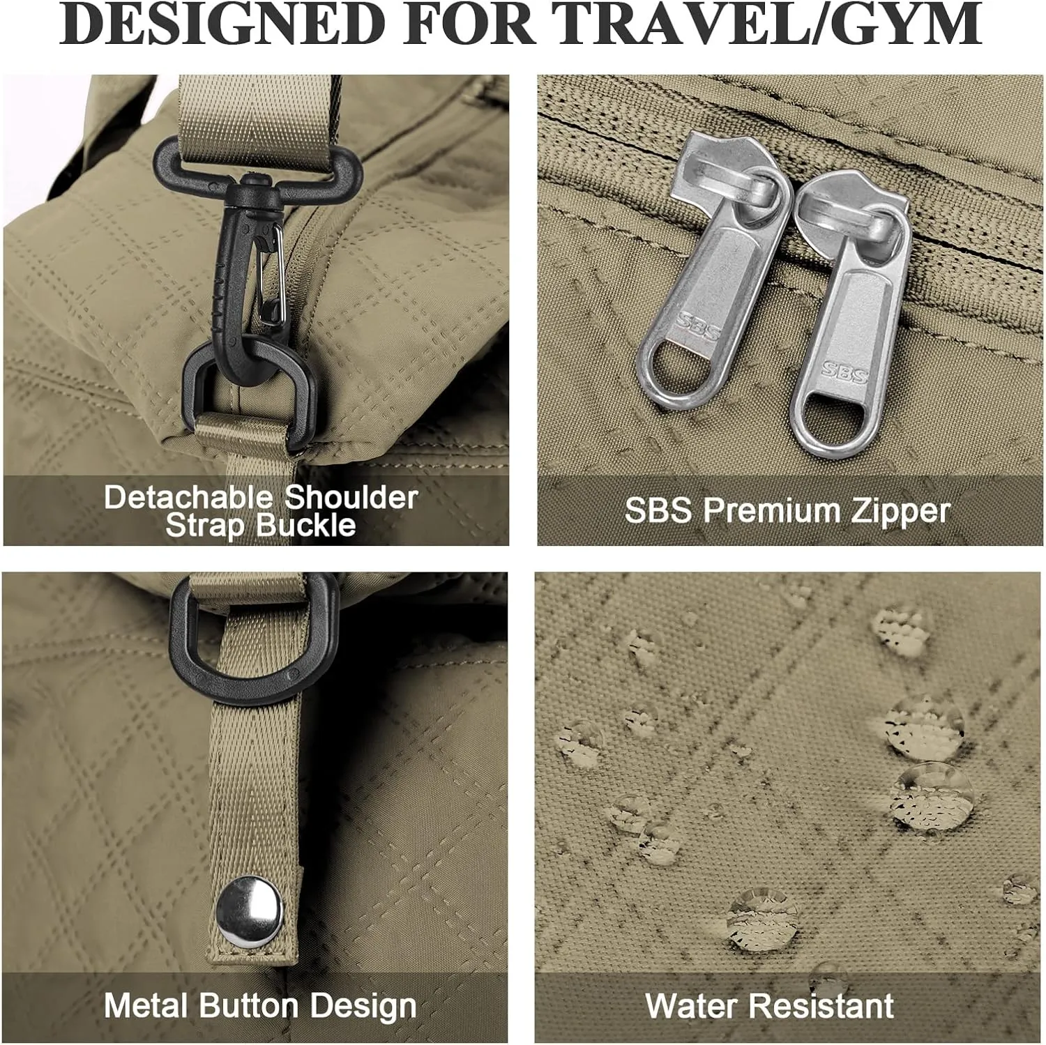 Travel Duffel Bag,Sports Tote Gym Bag,Shoulder Weekender Overnight Bag for Women