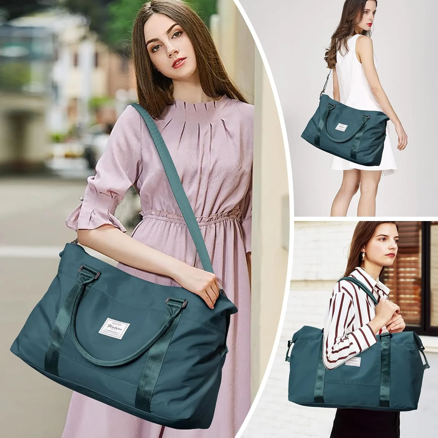 Travel Duffel Bag,Sports Tote Gym Bag,Shoulder Weekender Overnight Bag for Women