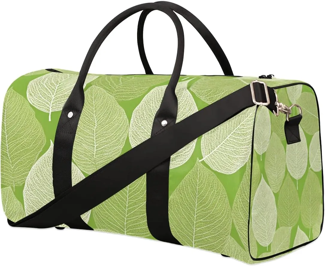 Travel Duffle Bag Leaves Vein Gym Bags for Men Women Travel Duffel Bags with Adjustable Shoulder Strap Carry On Weekender Bag