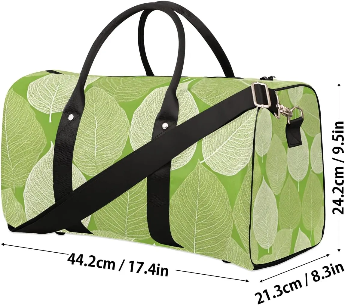Travel Duffle Bag Leaves Vein Gym Bags for Men Women Travel Duffel Bags with Adjustable Shoulder Strap Carry On Weekender Bag