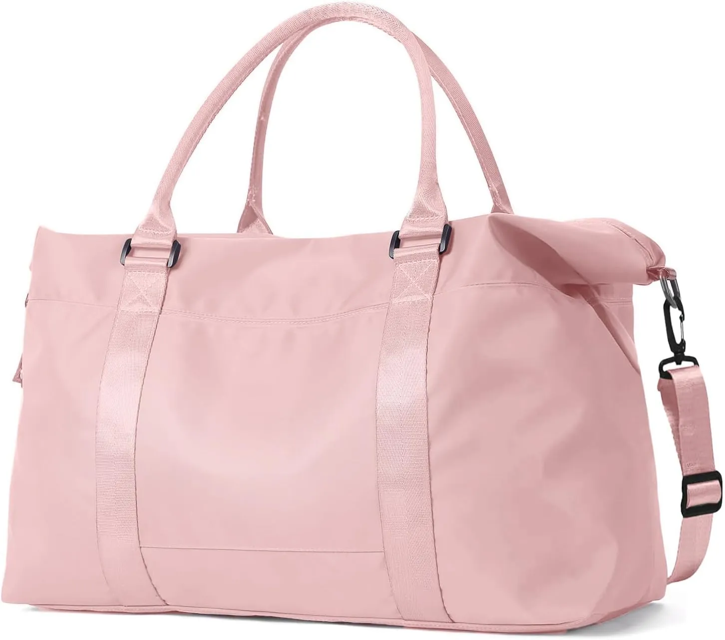 Travel Duffle Bag, Weekender Travel Bag Men Small Gym Bag for Women, Hospital Bag for Labor and Delivery, Overnight Bag Luggage Bag with Trolley Sleeve, Airplane Travel Essentials for Flying(Pink)