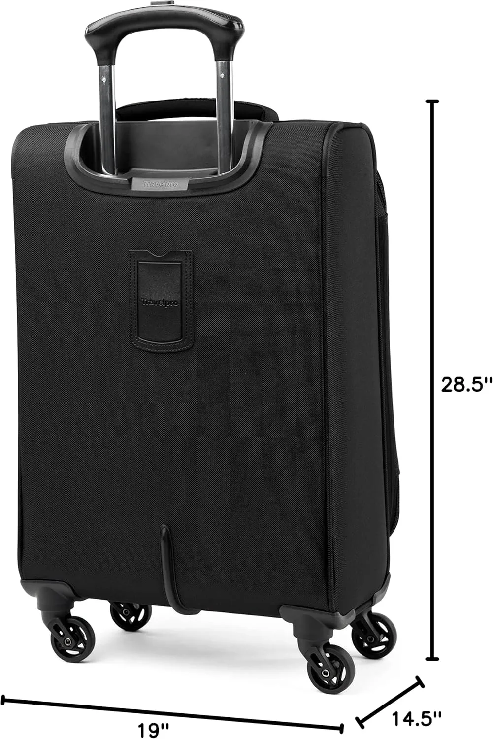 Travelpro Runway 2 Piece Luggage Set, Carry-on & Convertible Medium to Large Check-in Expandable Luggage, 4 Spinner Wheels, Softside Suitcase, Men and Women, Black