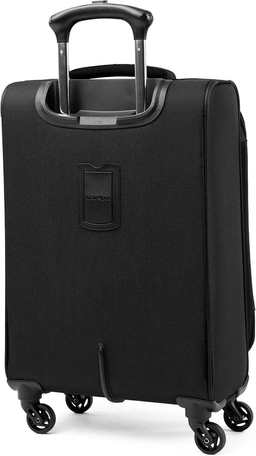 Travelpro Runway 2 Piece Luggage Set, Carry-on & Convertible Medium to Large Check-in Expandable Luggage, 4 Spinner Wheels, Softside Suitcase, Men and Women, Black