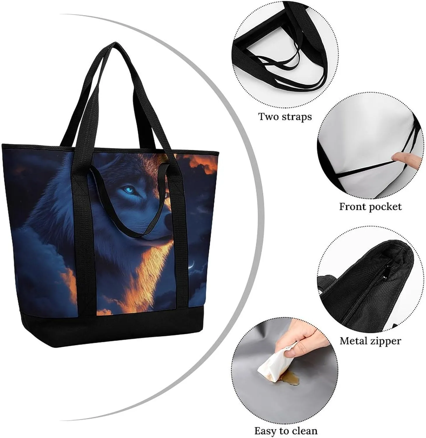 Trendy Commuter Tote Bag Large Insulated Shopping Bag For Travel