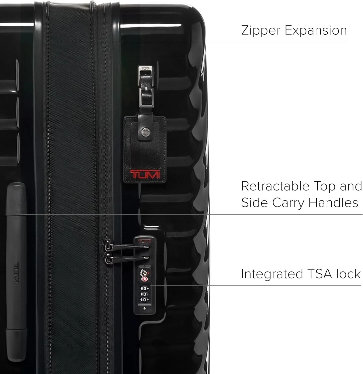 TUMI - 19 Degree Extended Trip Expandable 4 Wheeled Packing Case - Hard Shell Suitcase - Roller Suitcase Checked Bag - Black