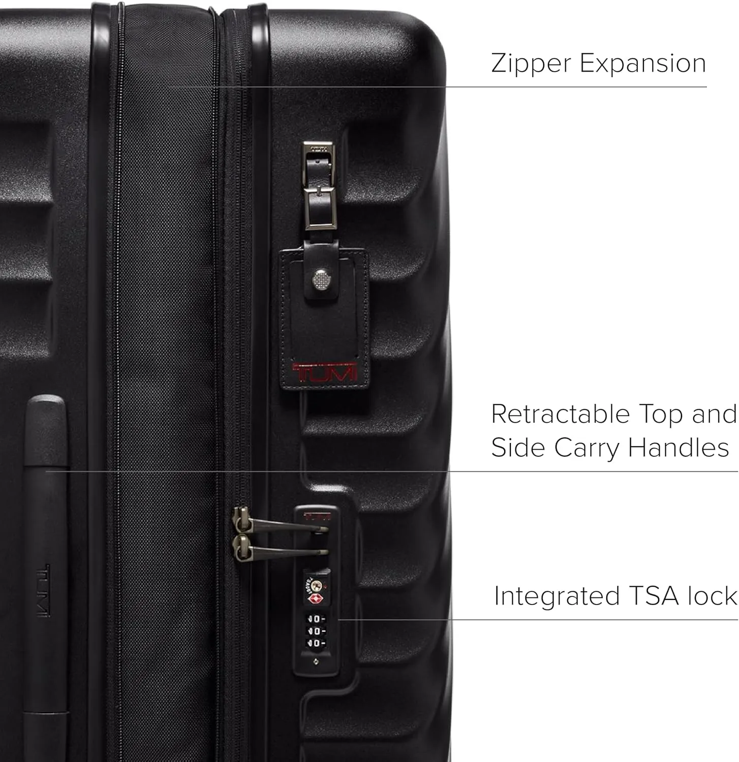 TUMI - 19 Degree Extended Trip Expandable 4 Wheeled Packing Case - Hard Shell Suitcase - Roller Suitcase Checked Bag - Matte Black