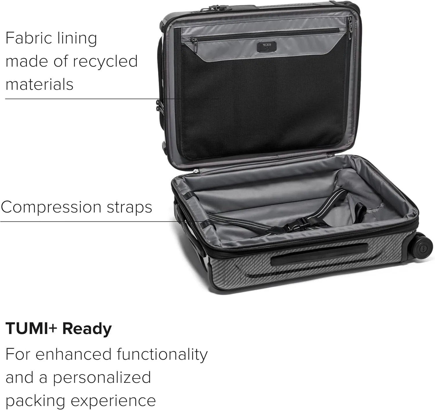 TUMI - Tegra-Lite 4 Wheel Luggage - Highly Durable Suitcase, Flexible Shell, Sleek and Lightweight Men's and Women's Expandable Rolling Bag - Continental, Black Graphite